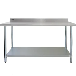 KuKoo Lot de Plan de Travail 180 cm en Inox & 2 Étagères Murales