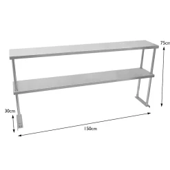 Kukoo Étagère d'Appoint à 2 Niveaux - 150 cm