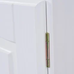 LAURIE - Meuble 2 Portes 2 Tiroirs Bois Massif Vernis Blanc