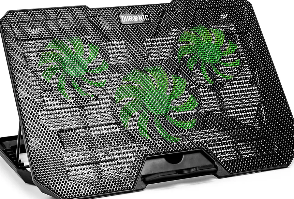LC3 Refroidisseur pour ordinateur portable 3x ventilateurs Tapis anti surchauffe 2x ports USB Hauteur ajustable Duronic