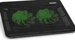 LC2 Refroidisseur pour ordinateur portable 2x ventilateurs Tapis anti surchauffe 2x ports USB Hauteur ajustable Duronic
