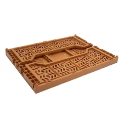 Lot 10 caisses de rangement pliables terracotta 40 x 30 x 15 cm