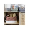 Lot 4 caisses de rangement pliables terracotta, vert 27 x 17 x 10,5 cm