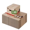 Lot 60 Cartons Déménagement Livres Premium - 40 X 30 X 30 Cm - Extrême Résistance 20 KG - Poignées Renforcées - 3 Adhésifs Offerts