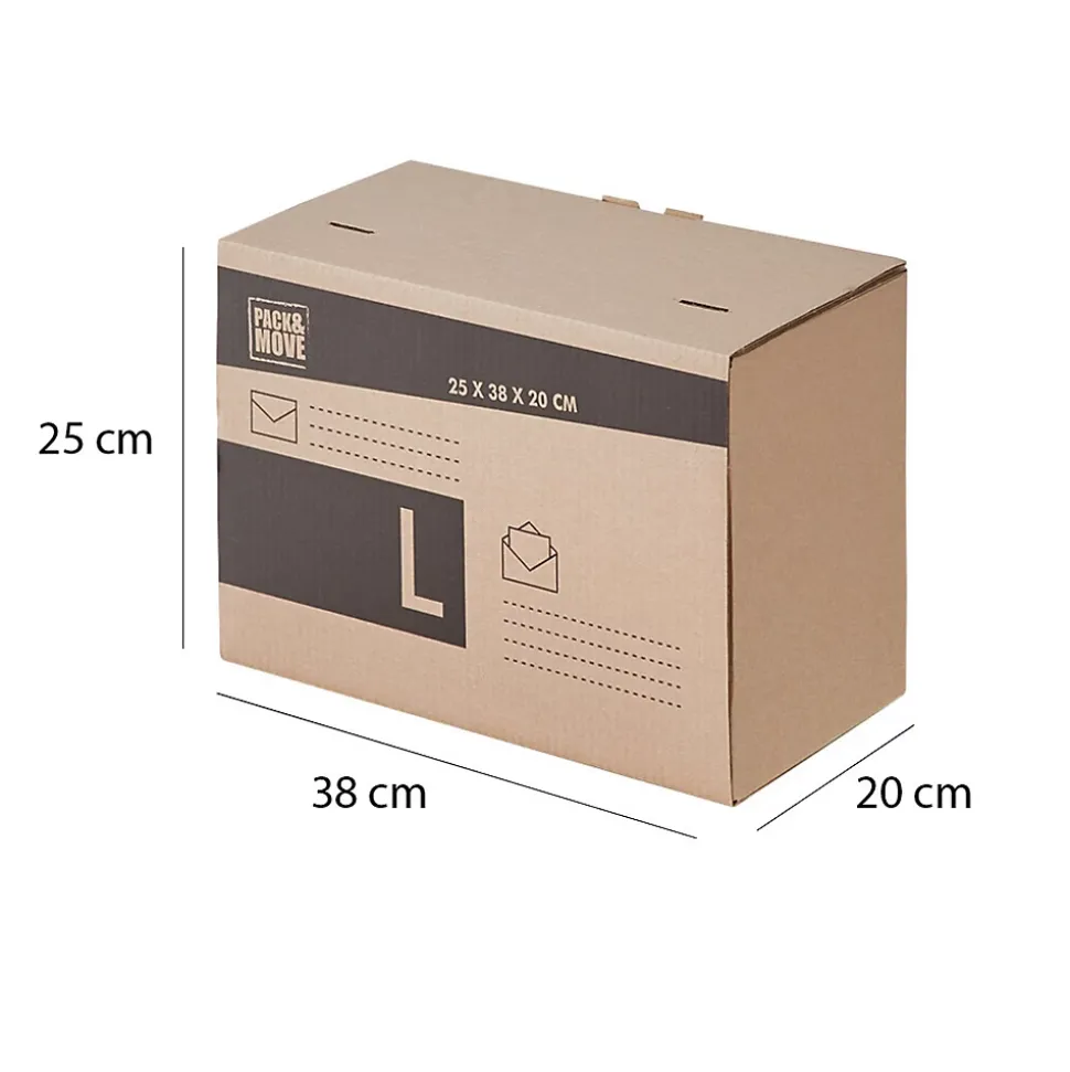 Lot 36 colis pour expédition - Taille L - 25 x 38 x 20 cm - Carton renforcé - 20 KG max