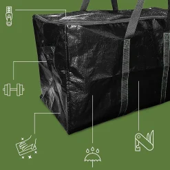 Lot 8 Grands Sacs Déménagement Recyclé - Rangement Et Transport Ultra Résistant - Réutilisable - Poignées Solides - 100L