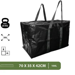 Lot 6 Grands Sacs Déménagement Recyclé - Rangement Et Transport Ultra Résistant - Réutilisable - Poignées Solides - 100L