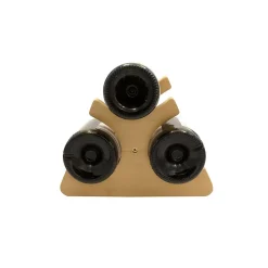 Lot 8 ranges-bouteilles en bambou naturel 24,5 x 18,5 x 16 cm