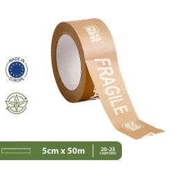Lot 6 rouleaux ruban adhésif kraft