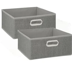 Lot de 2 Boites de rangement en tissu