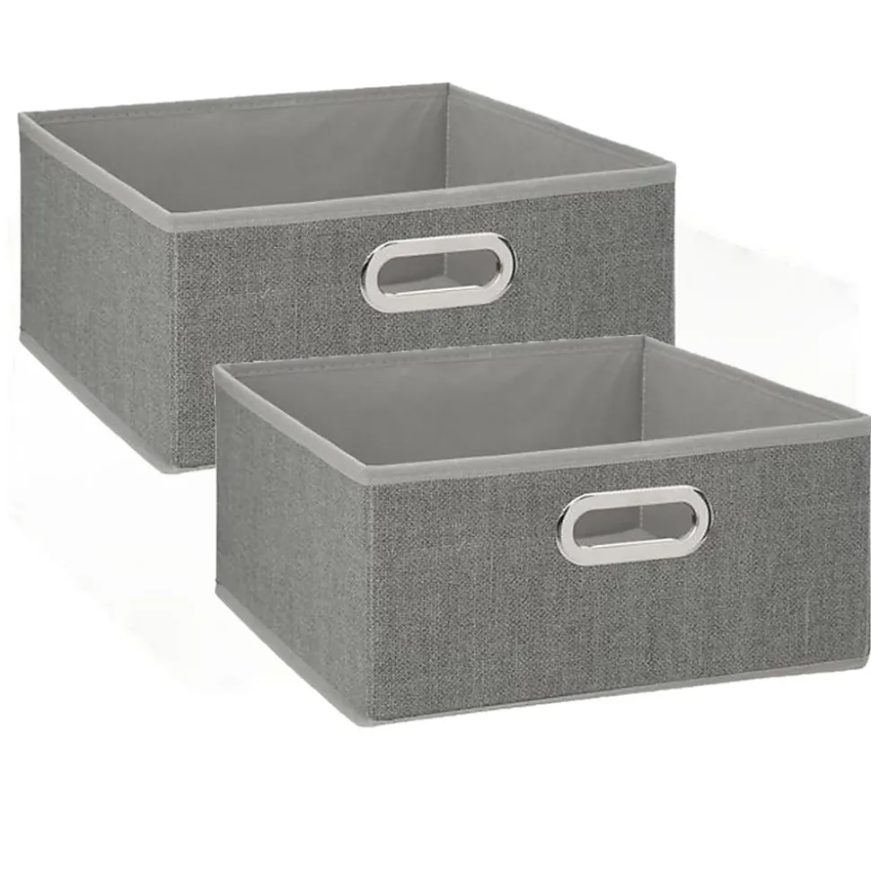 Lot de 2 Boites de rangement en tissu