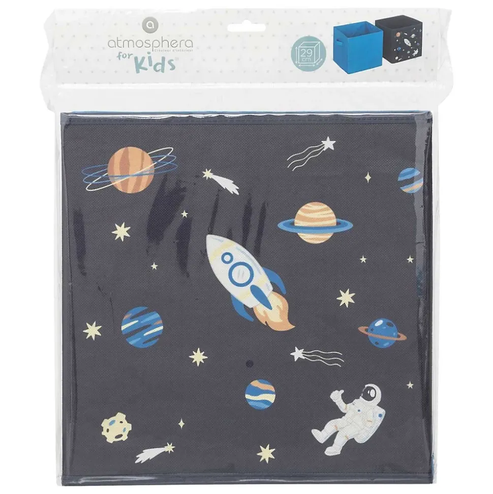 Lot de 2 boites de rangement Espace en tissu