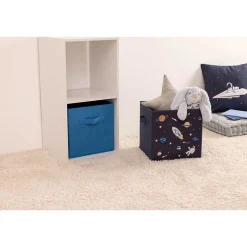 Lot de 2 boites de rangement Espace en tissu