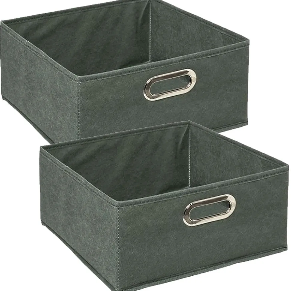 Lot de 2 Boites de rangement en tissu