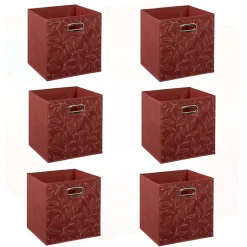 Lot de 6 boites de rangement en tissu Minimalist