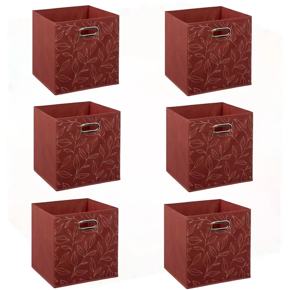Lot de 6 boites de rangement en tissu Minimalist