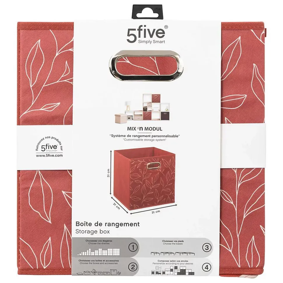 Lot de 6 boites de rangement en tissu Minimalist