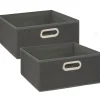 Lot de 2 Boites de rangement en tissu