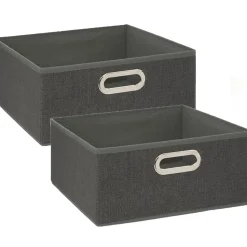 Lot de 2 Boites de rangement en tissu