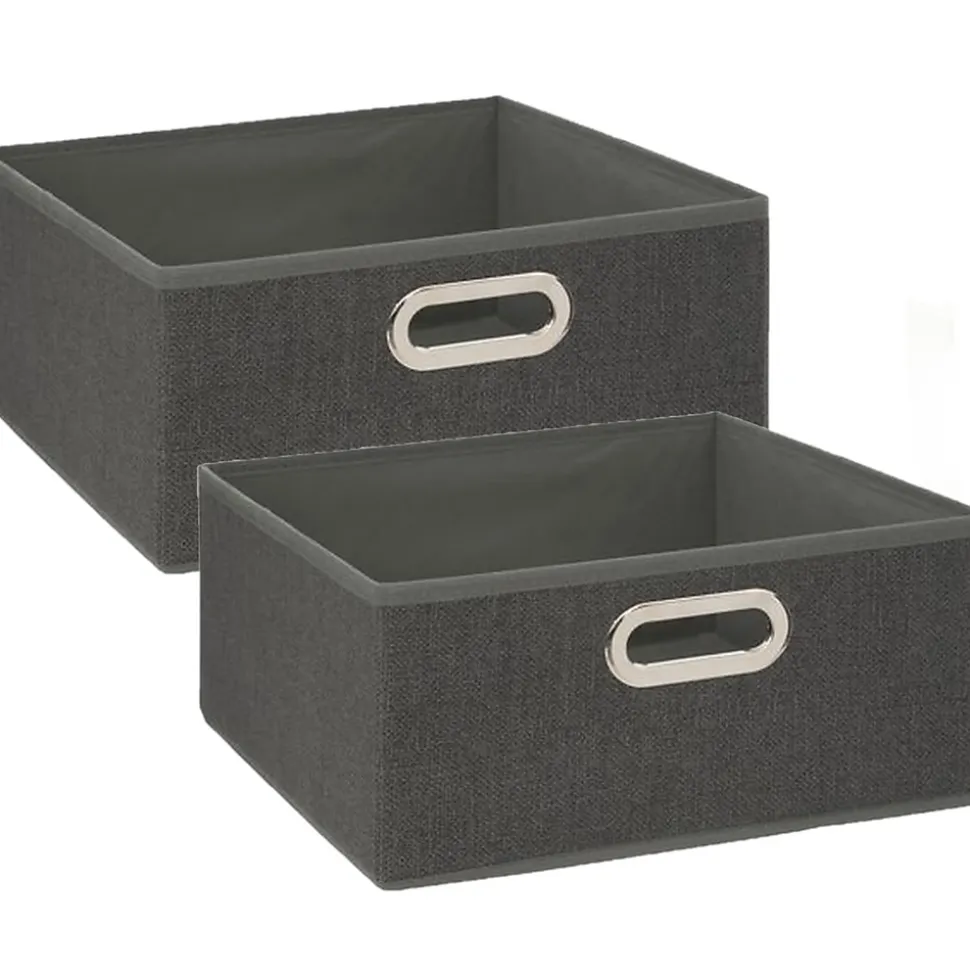 Lot de 2 Boites de rangement en tissu