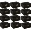 Lot de 12 Boites de rangement en tissu