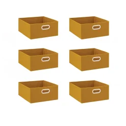 Lot de 6 boîtes de rangement en tissu MIX 'N MODUL