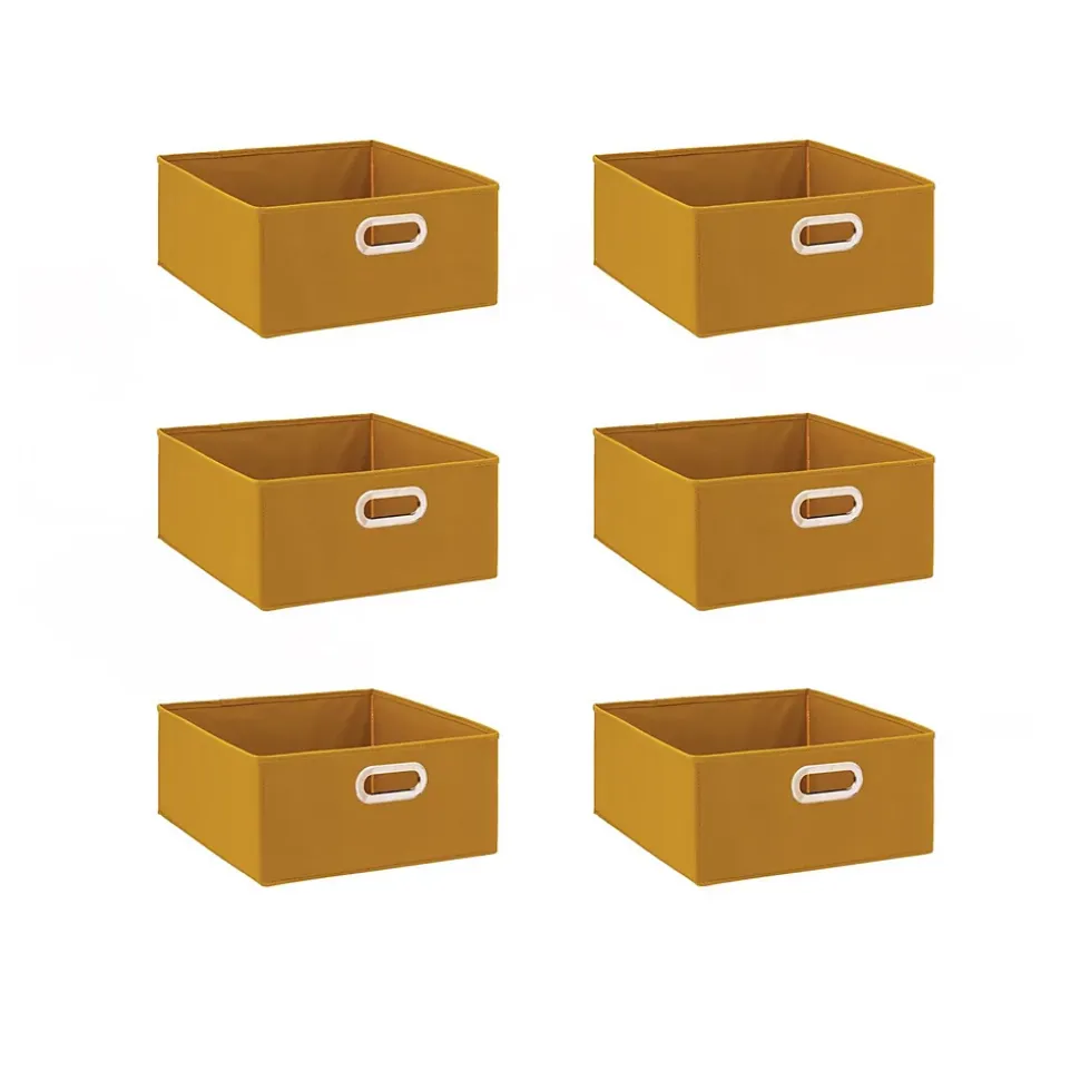 Lot de 6 boîtes de rangement en tissu MIX 'N MODUL