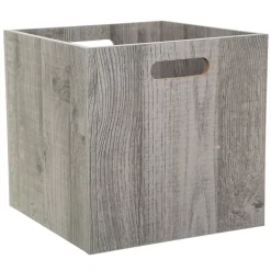 Lot de 6 Boîtes de rangement effet bois en MDF Mix n' modul