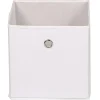 Lot de 2 boîtes de rangement ELA, en tissu blanc
