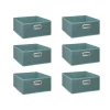 Lot de 6 boîtes de rangement en tissu MIX 'N MODUL