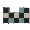 Lot de 2 boîtes de rangement en tissu MIX N' MODUL
