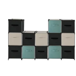 Lot de 2 boîtes de rangement en tissu MIX N' MODUL