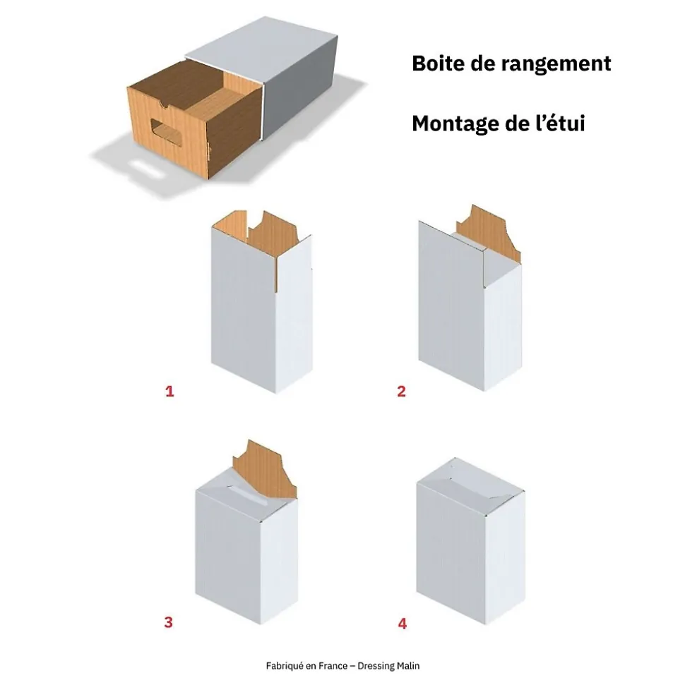 Lot de 10 boîtes de rangement Chaussures & accessoires