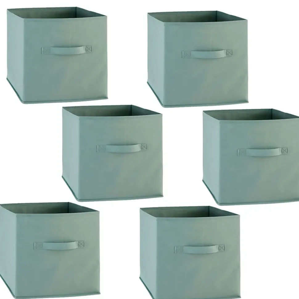 Lot de 6 boîtes de rangement en tissu MIX N' MODUL