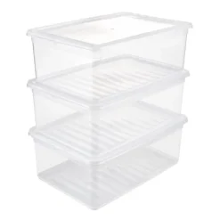 Lot de 3 boîtes de rangement Spécial Vêtements 11 litres