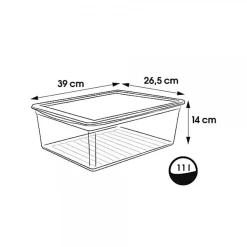 Lot de 3 boîtes de rangement Spécial Vêtements 11 litres