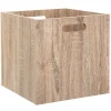 Lot de 6 Boîtes de rangement effet bois en MDF Mix n' modul