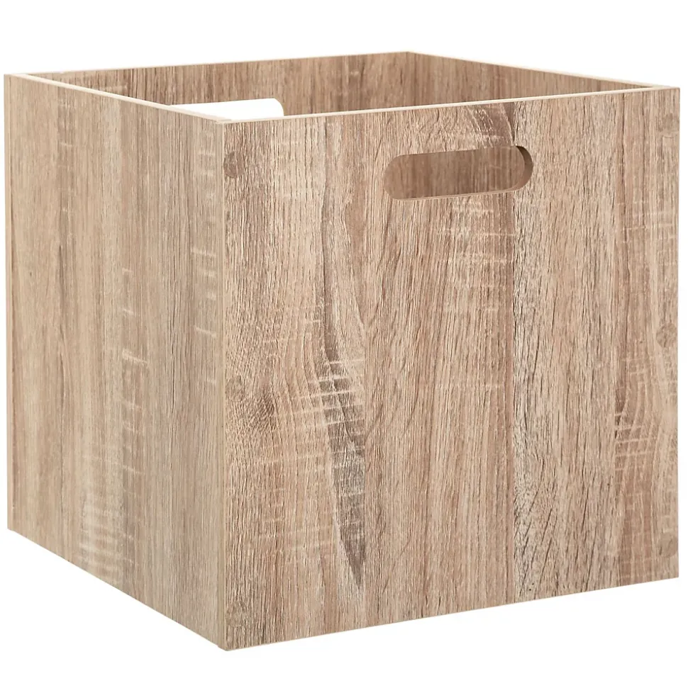 Lot de 2 Boîtes de rangement effet bois en MDF Mix n' modul