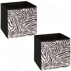 Lot de 2 boîtes de rangement ZEBRA