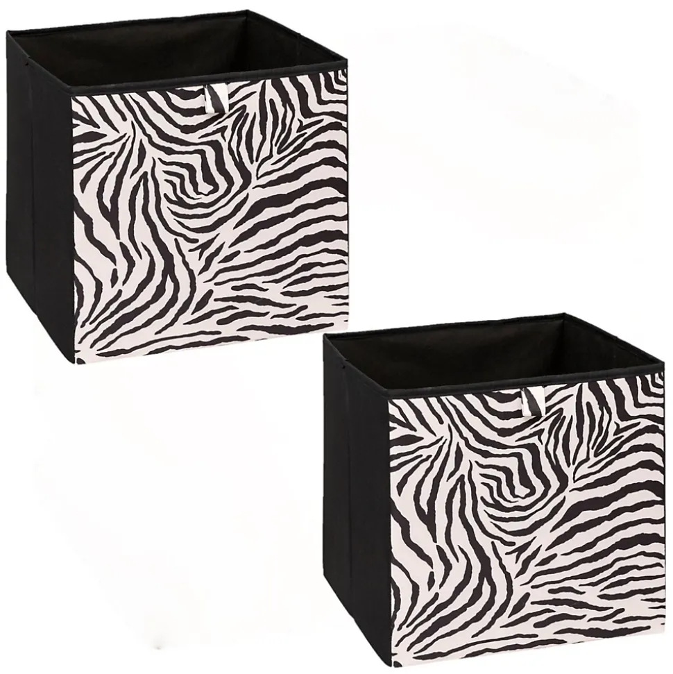 Lot de 2 boîtes de rangement ZEBRA