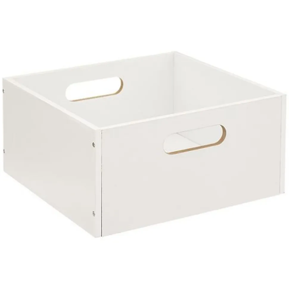 Lot de 2 Boîtes de rangement carrée en MDF