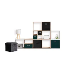 Lot de 6 boîtes de rangement en tissu MIX 'N MODUL