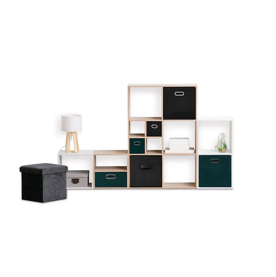 Lot de 6 boîtes de rangement en tissu MIX 'N MODUL