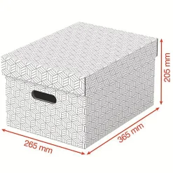 Lot de 3 boîtes en carton élégantes Home M - Blanc