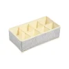 Lot de 4 Boàtes Tiroir de rangement micrcoaéré et respirant avec compartiments Gris MSV