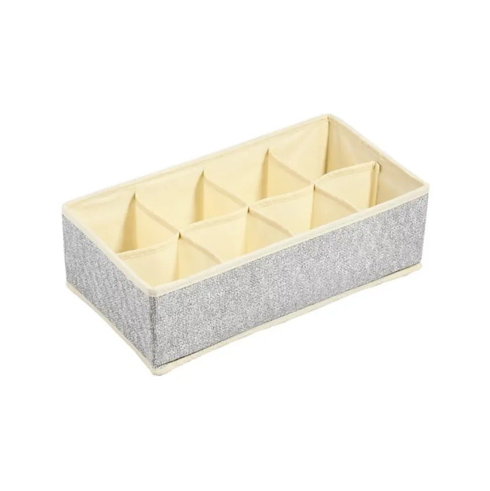 Lot de 4 Boàtes Tiroir de rangement micrcoaéré et respirant avec compartiments Gris MSV
