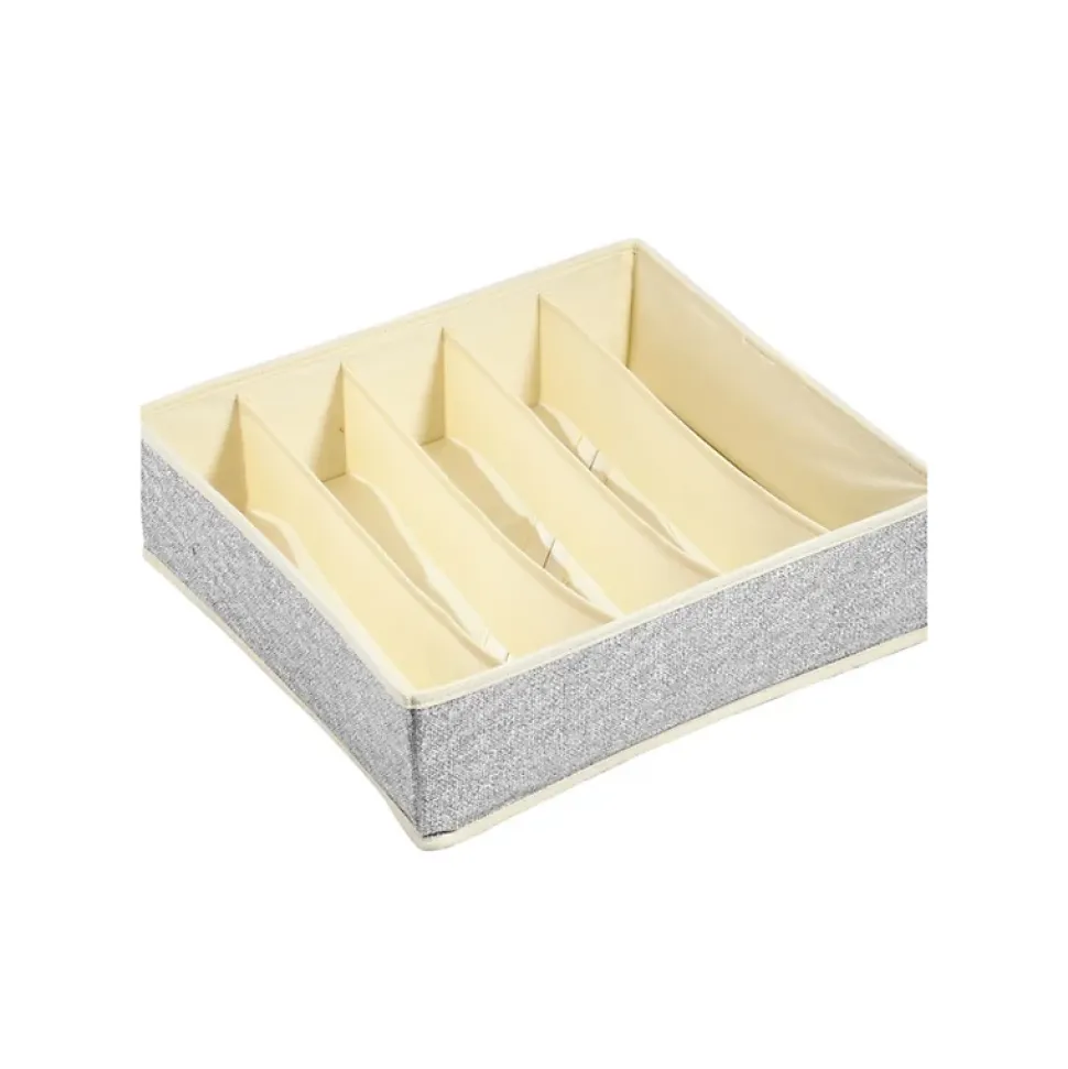 Lot de 4 Boàtes Tiroir de rangement micrcoaéré et respirant avec compartiments Gris MSV