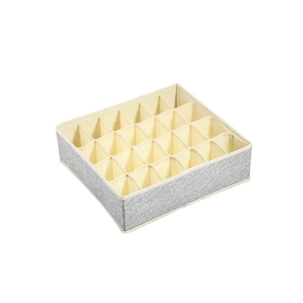 Lot de 4 Boàtes Tiroir de rangement micrcoaéré et respirant avec compartiments Gris MSV
