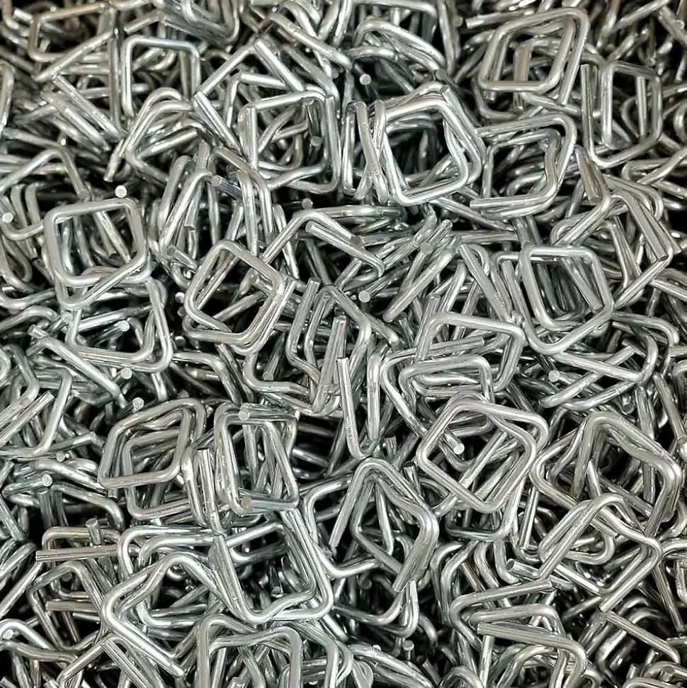 Lot de 1000 Boucles pour Feuillard de cerclage 19 mm - Qualité PRO TECPLAST BC - Boucles autobloquantes en acier galvanisé