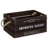 Lot de 3 cagettes bois Denys L23/29/35cm marron tonka - Atmosphera